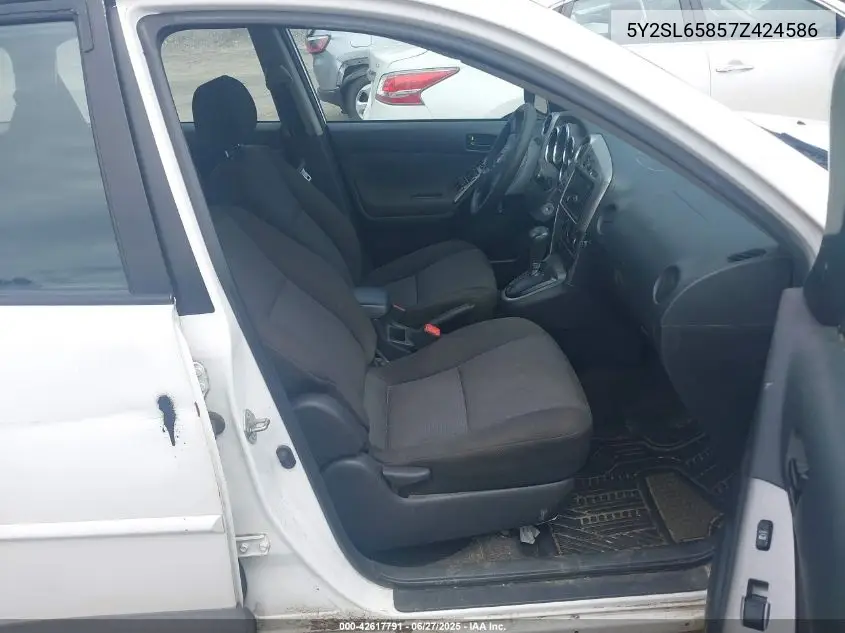2007 Pontiac Vibe VIN: 5Y2SL65857Z424586 Lot: 42617791