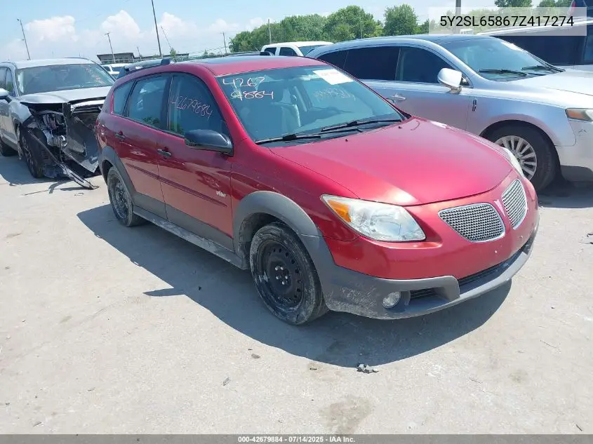 5y2sl65867z417274 5Y2SL65867Z417274 2007 Pontiac Vibe