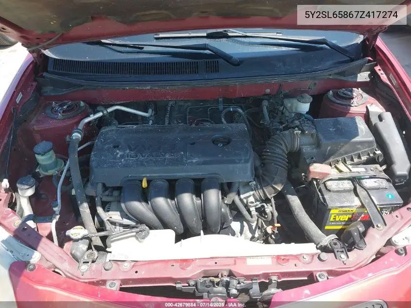 5y2sl65867z417274 5Y2SL65867Z417274 2007 Pontiac Vibe