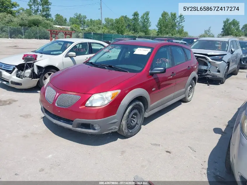 5y2sl65867z417274 5Y2SL65867Z417274 2007 Pontiac Vibe