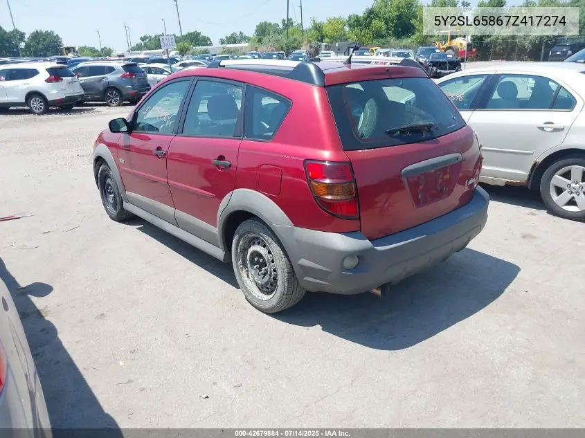 5y2sl65867z417274 5Y2SL65867Z417274 2007 Pontiac Vibe