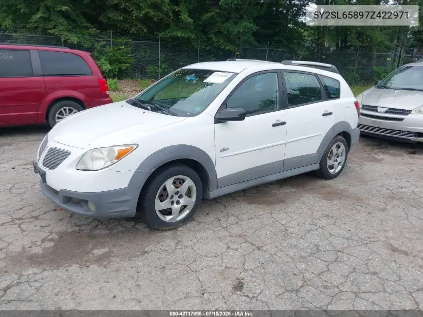 2007 Pontiac Vibe VIN: 5Y2SL65897Z422971 Lot: 42717895