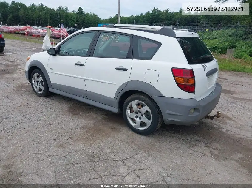 2007 Pontiac Vibe VIN: 5Y2SL65897Z422971 Lot: 42717895