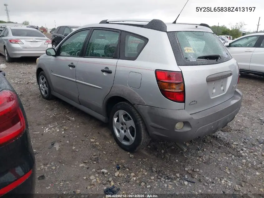 2008 Pontiac Vibe VIN: 5Y2SL65838Z413197 Lot: 42245712