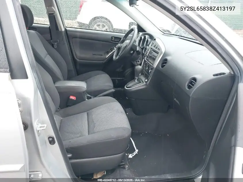 2008 Pontiac Vibe VIN: 5Y2SL65838Z413197 Lot: 42245712