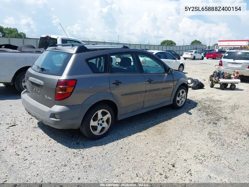 2008 Pontiac Vibe VIN: 5Y2SL65888Z400154 Lot: 42600280