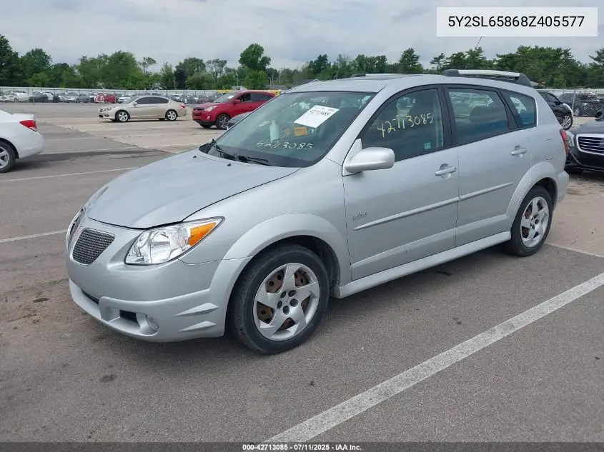2008 Pontiac Vibe VIN: 5Y2SL65868Z405577 Lot: 42713085