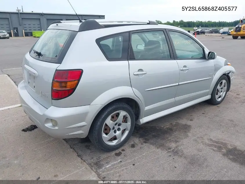 2008 Pontiac Vibe VIN: 5Y2SL65868Z405577 Lot: 42713085