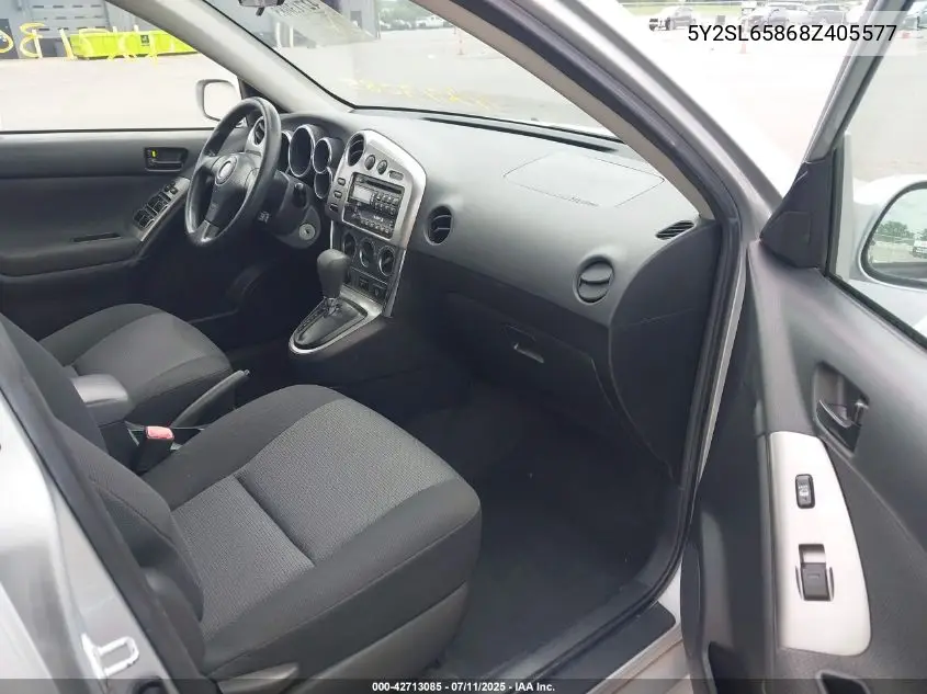2008 Pontiac Vibe VIN: 5Y2SL65868Z405577 Lot: 42713085