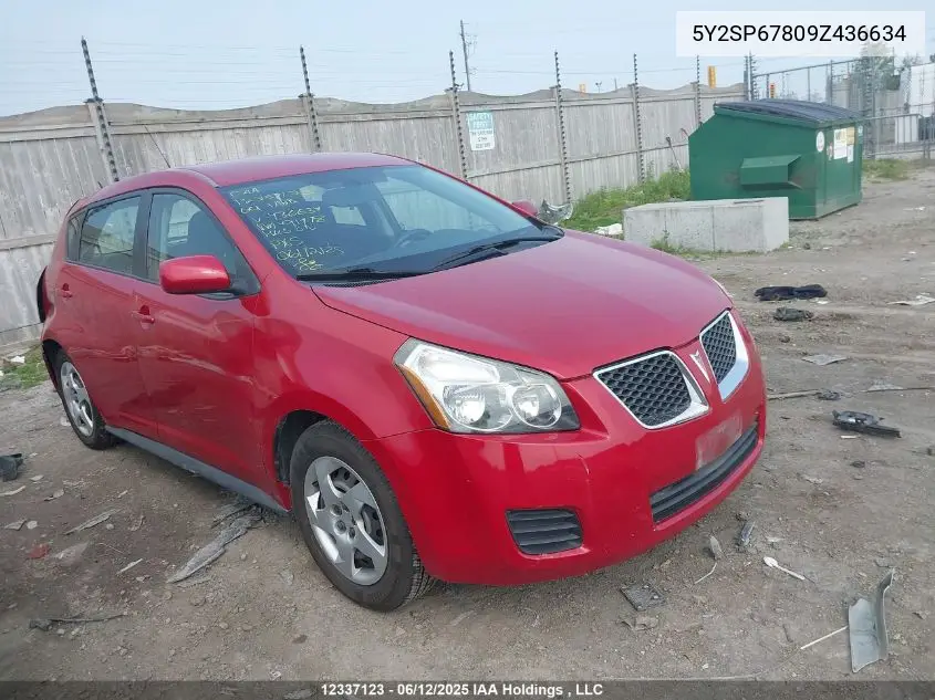 2009 Pontiac Vibe VIN: 5Y2SP67809Z436634 Lot: 12337123