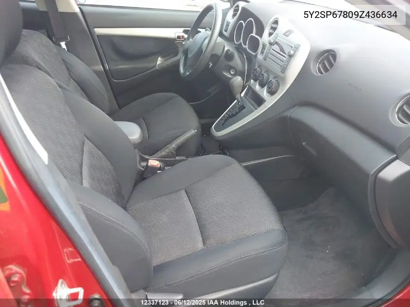 2009 Pontiac Vibe VIN: 5Y2SP67809Z436634 Lot: 12337123