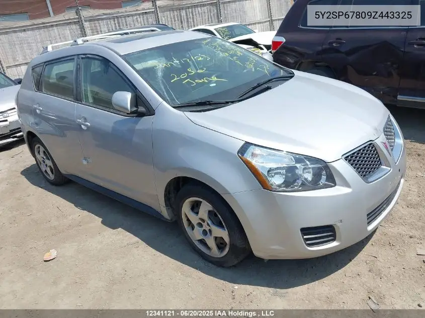 2009 Pontiac Vibe VIN: 5Y2SP67809Z443325 Lot: 12341121