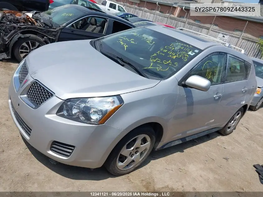 2009 Pontiac Vibe VIN: 5Y2SP67809Z443325 Lot: 12341121