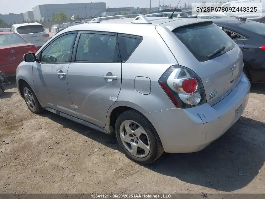 2009 Pontiac Vibe VIN: 5Y2SP67809Z443325 Lot: 12341121