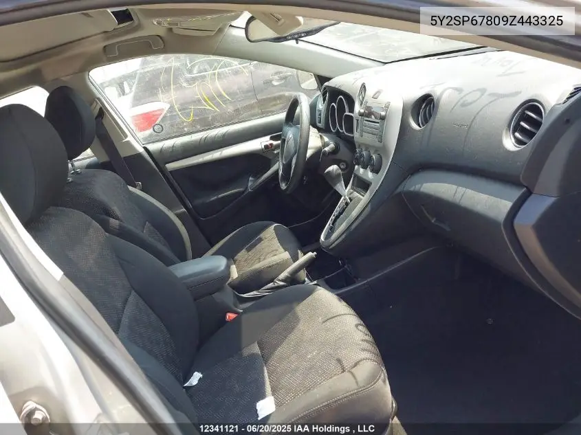 2009 Pontiac Vibe VIN: 5Y2SP67809Z443325 Lot: 12341121