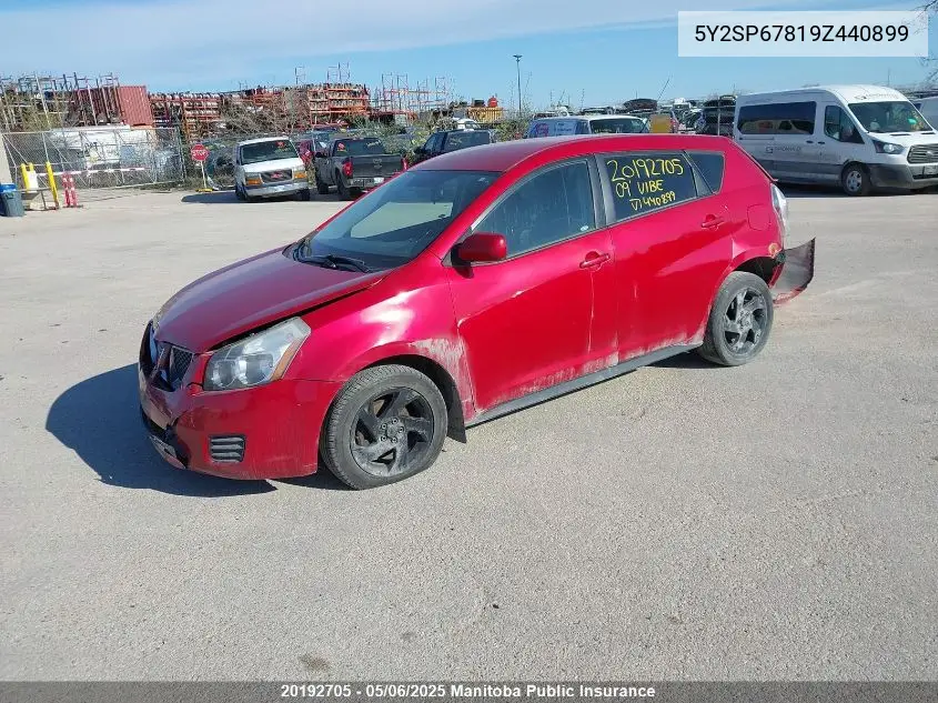 2009 Pontiac Vibe VIN: 5Y2SP67819Z440899 Lot: 20192705