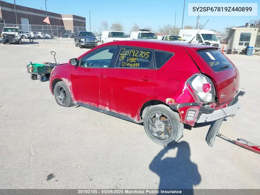 2009 Pontiac Vibe VIN: 5Y2SP67819Z440899 Lot: 20192705