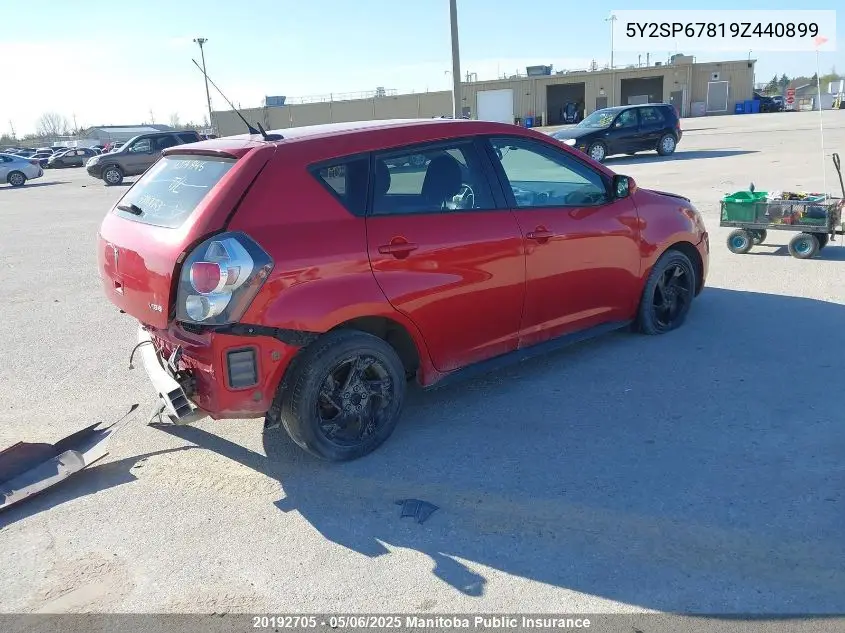 2009 Pontiac Vibe VIN: 5Y2SP67819Z440899 Lot: 20192705