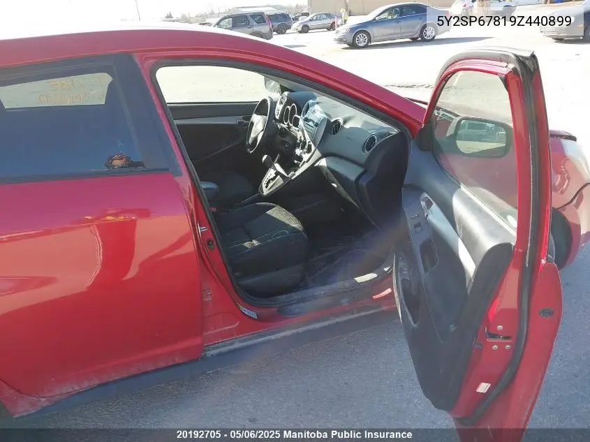 2009 Pontiac Vibe VIN: 5Y2SP67819Z440899 Lot: 20192705