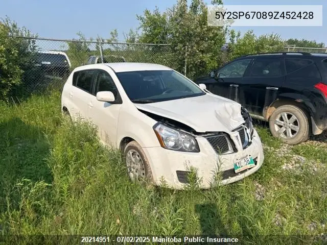 2009 Pontiac Vibe VIN: 5Y2SP67089Z452428 Lot: 20214951