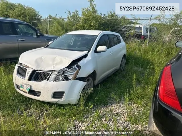 2009 Pontiac Vibe VIN: 5Y2SP67089Z452428 Lot: 20214951