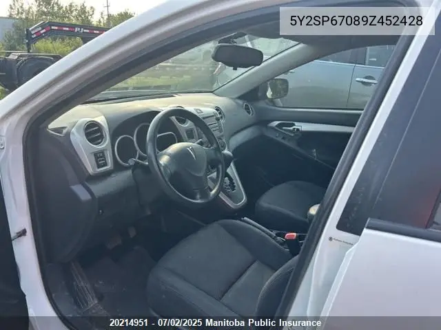 2009 Pontiac Vibe VIN: 5Y2SP67089Z452428 Lot: 20214951