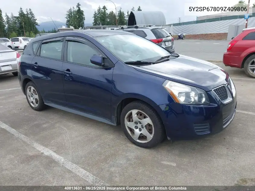2009 Pontiac Vibe VIN: 5Y2SP67809Z409806 Lot: 40013631
