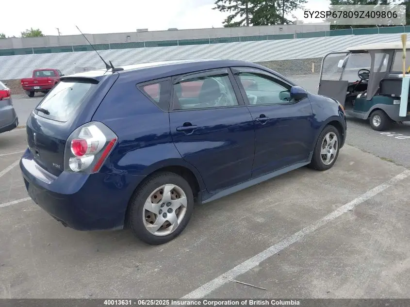 2009 Pontiac Vibe VIN: 5Y2SP67809Z409806 Lot: 40013631