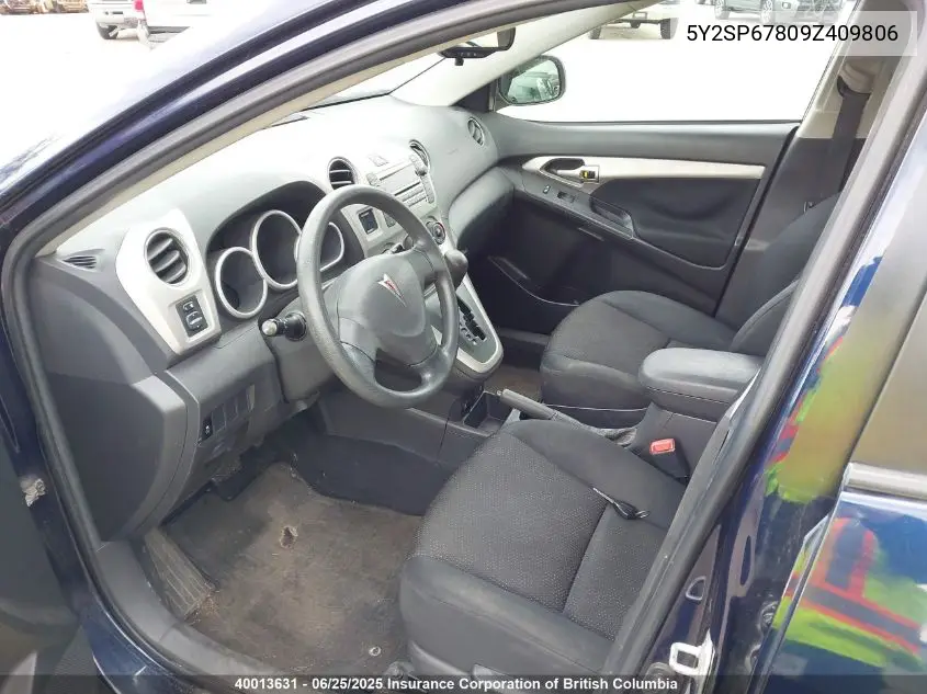 2009 Pontiac Vibe VIN: 5Y2SP67809Z409806 Lot: 40013631