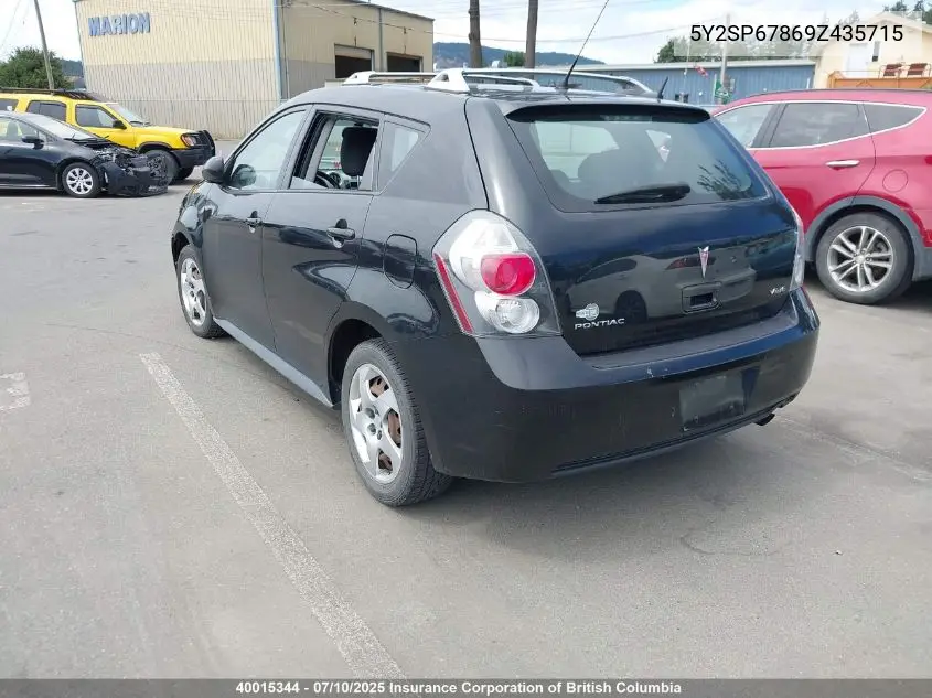 2009 Pontiac Vibe VIN: 5Y2SP67869Z435715 Lot: 40015344