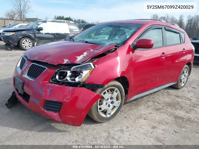 2009 Pontiac Vibe VIN: 5Y2SM67099Z420029 Lot: 41819986