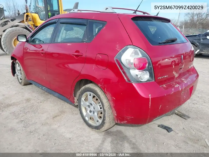 2009 Pontiac Vibe VIN: 5Y2SM67099Z420029 Lot: 41819986