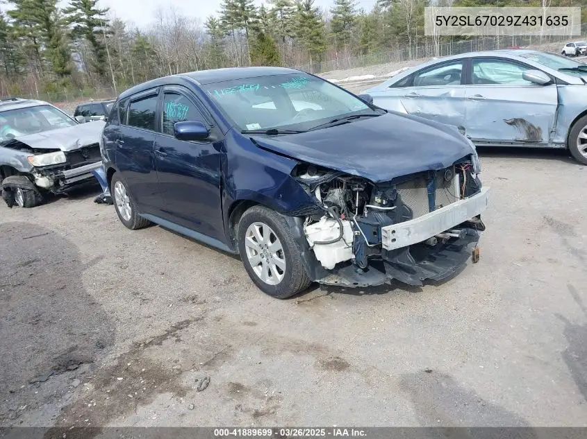 2009 Pontiac Vibe VIN: 5Y2SL67029Z431635 Lot: 41889699