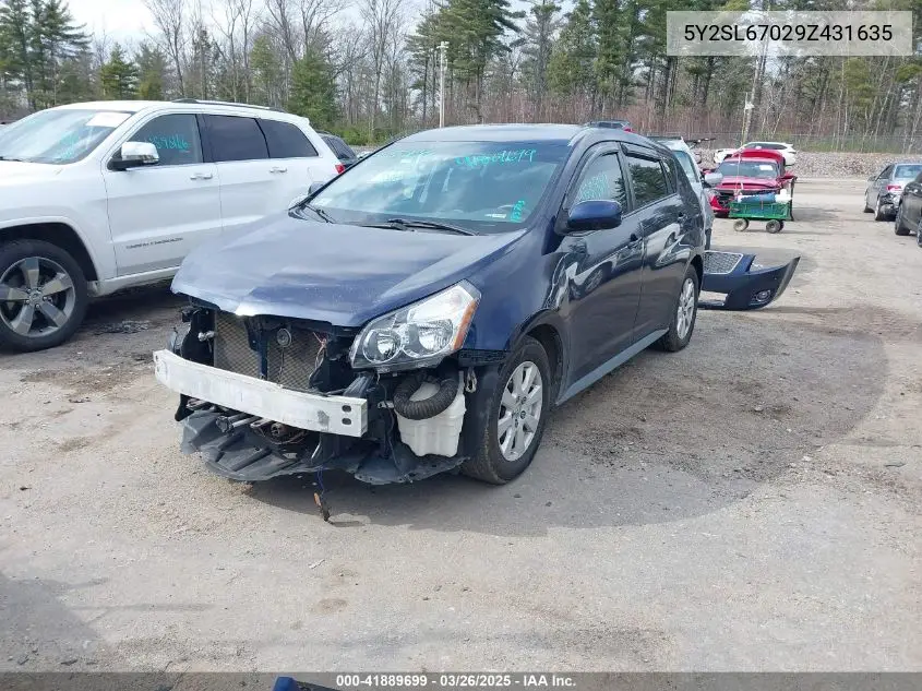 2009 Pontiac Vibe VIN: 5Y2SL67029Z431635 Lot: 41889699