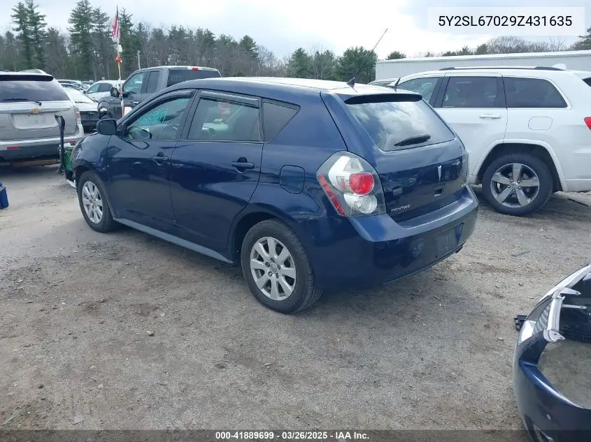 2009 Pontiac Vibe VIN: 5Y2SL67029Z431635 Lot: 41889699