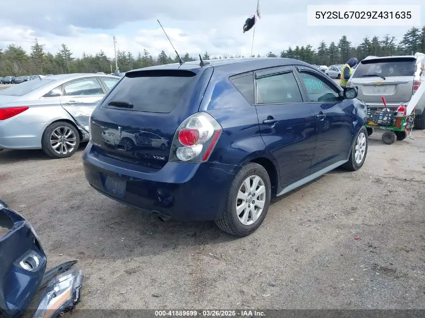 2009 Pontiac Vibe VIN: 5Y2SL67029Z431635 Lot: 41889699