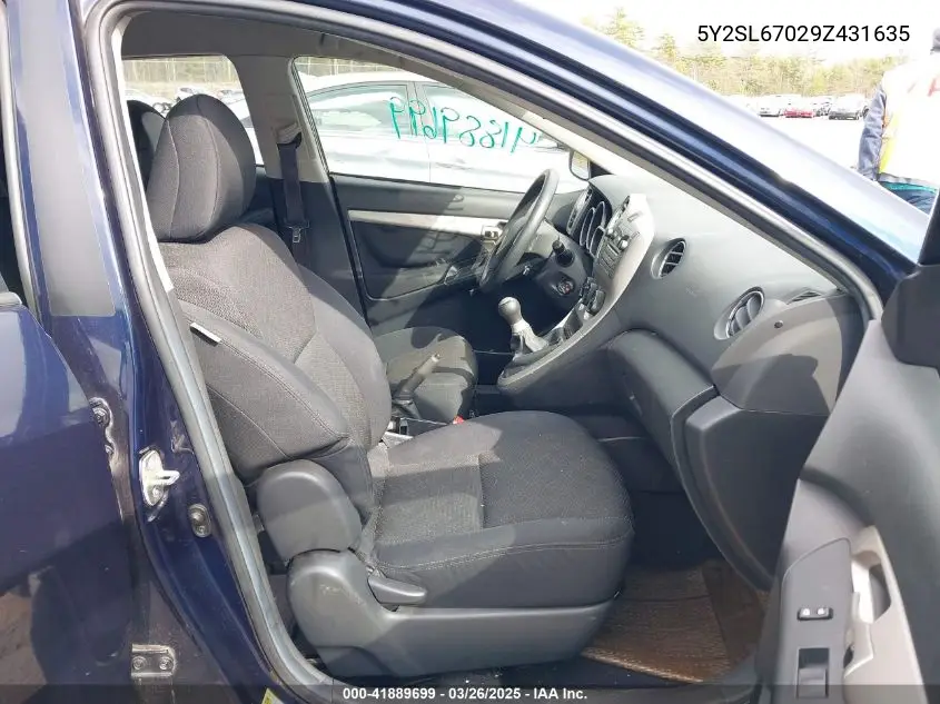 2009 Pontiac Vibe VIN: 5Y2SL67029Z431635 Lot: 41889699
