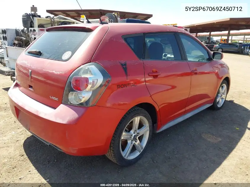 2009 Pontiac Vibe VIN: 5Y2SP67069Z450712 Lot: 42012309