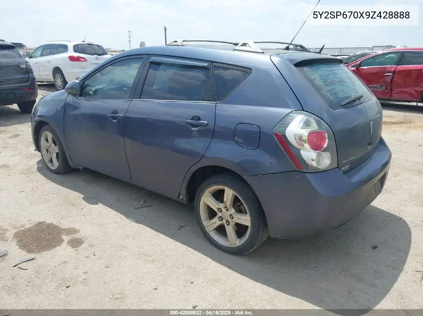 2009 Pontiac Vibe VIN: 5Y2SP670X9Z428888 Lot: 42050932