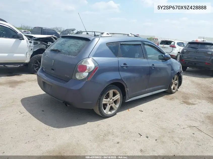 2009 Pontiac Vibe VIN: 5Y2SP670X9Z428888 Lot: 42050932
