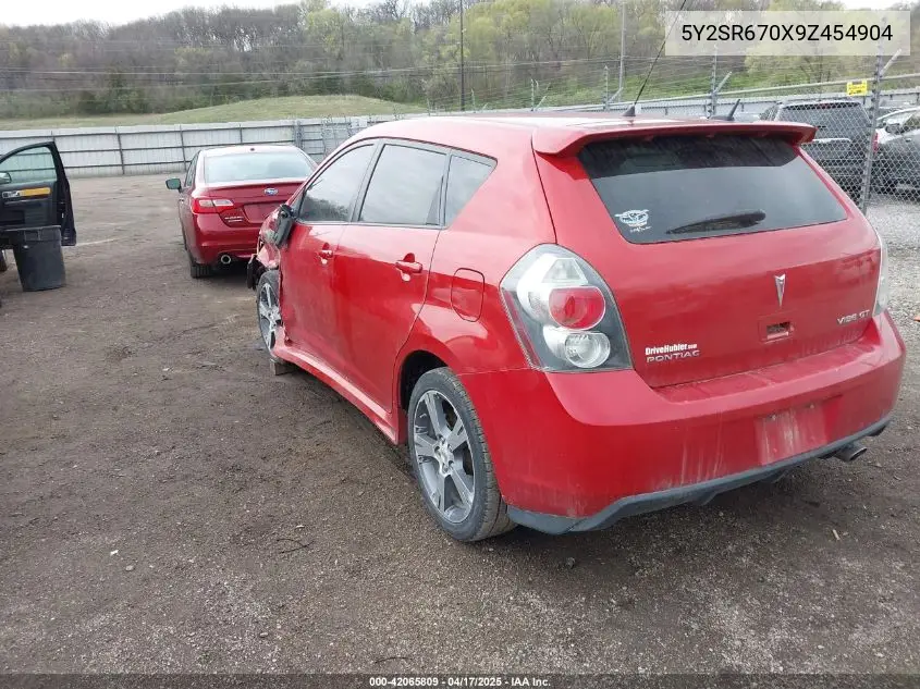 2009 Pontiac Vibe Gt VIN: 5Y2SR670X9Z454904 Lot: 42065809