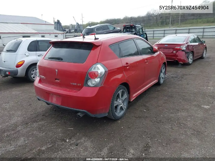 2009 Pontiac Vibe Gt VIN: 5Y2SR670X9Z454904 Lot: 42065809