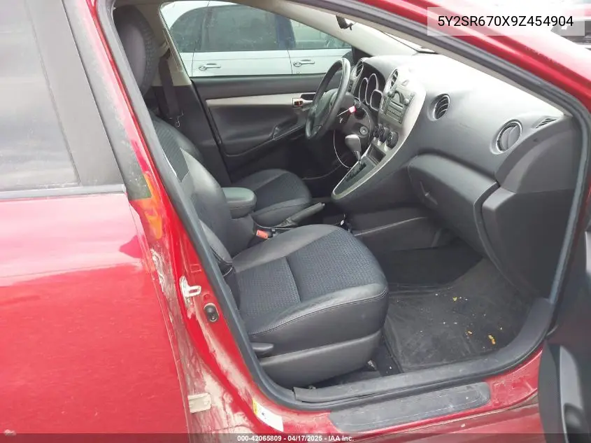 2009 Pontiac Vibe Gt VIN: 5Y2SR670X9Z454904 Lot: 42065809