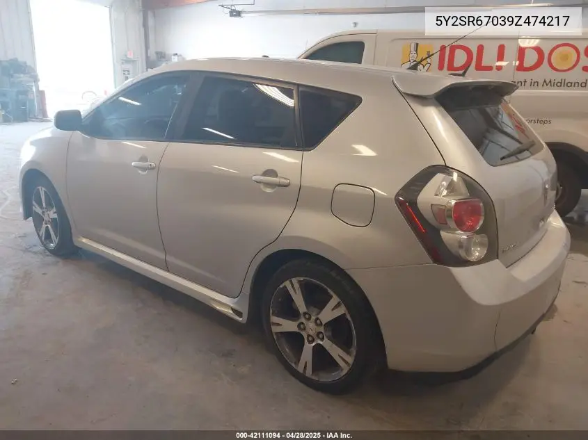 2009 Pontiac Vibe Gt VIN: 5Y2SR67039Z474217 Lot: 42111094