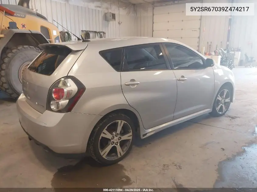 2009 Pontiac Vibe Gt VIN: 5Y2SR67039Z474217 Lot: 42111094