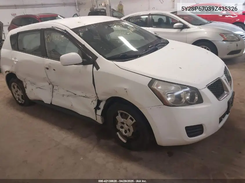 2009 Pontiac Vibe VIN: 5Y2SP67039Z435326 Lot: 42138828