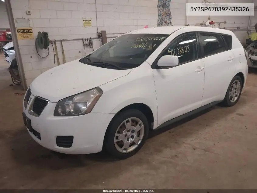 2009 Pontiac Vibe VIN: 5Y2SP67039Z435326 Lot: 42138828