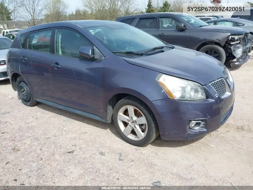 2009 Pontiac Vibe VIN: 5Y2SP67039Z420051 Lot: 42159752