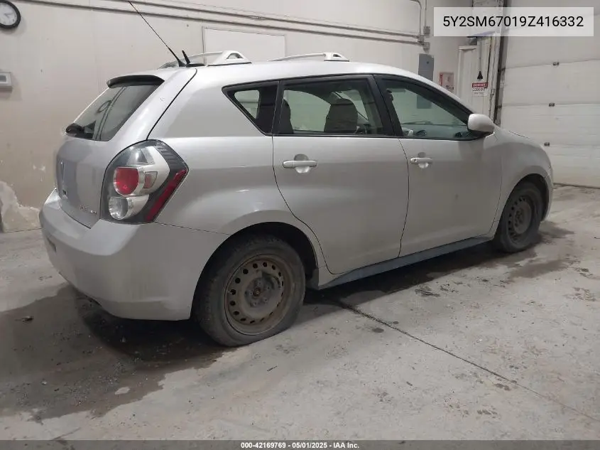 2009 Pontiac Vibe VIN: 5Y2SM67019Z416332 Lot: 42169769