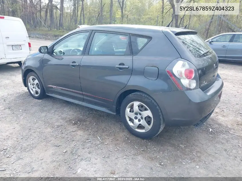 2009 Pontiac Vibe VIN: 5Y2SL67859Z404323 Lot: 42172647